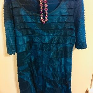 Cubism Turquoise tunic